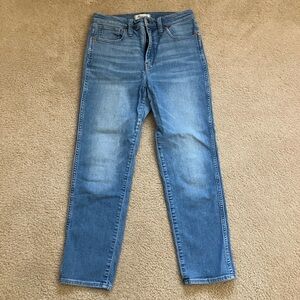 Madewell stovepipe jeans size 28